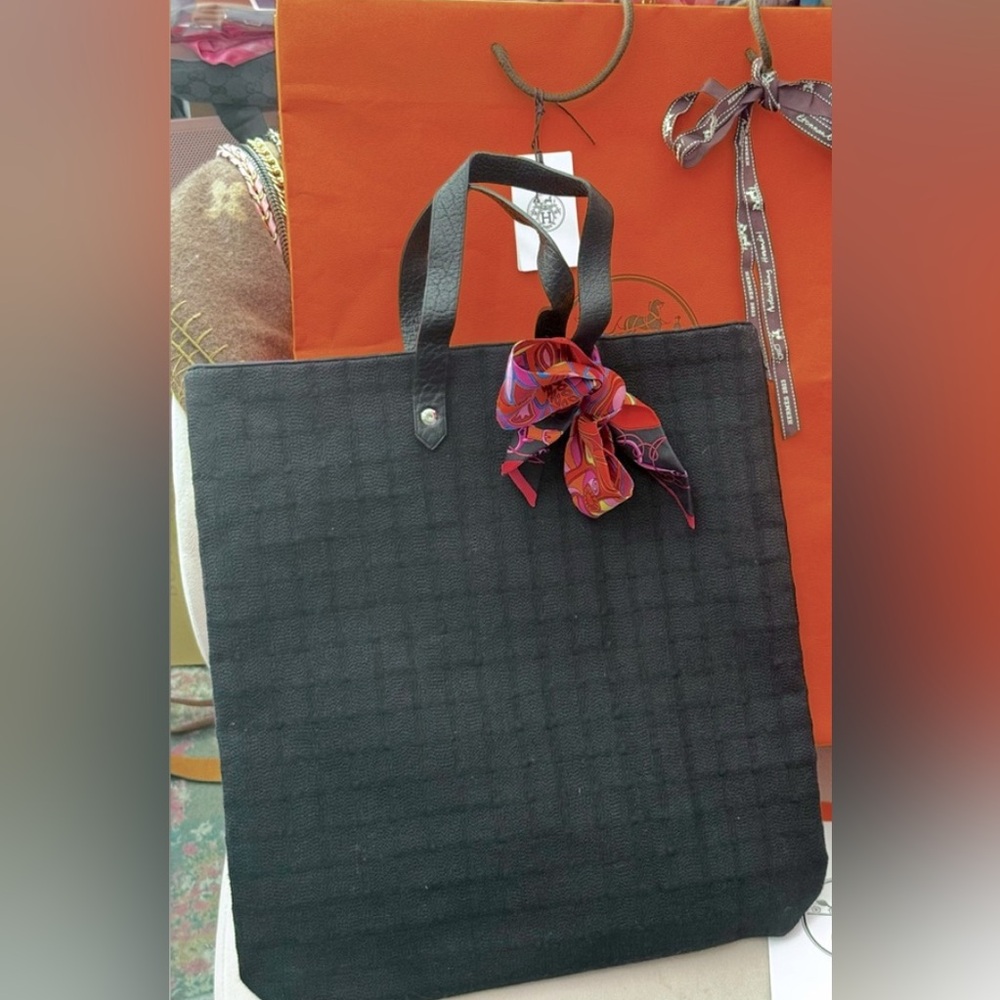Hermes Wool Tote & Twilly Bundle - Picture 13 of 13